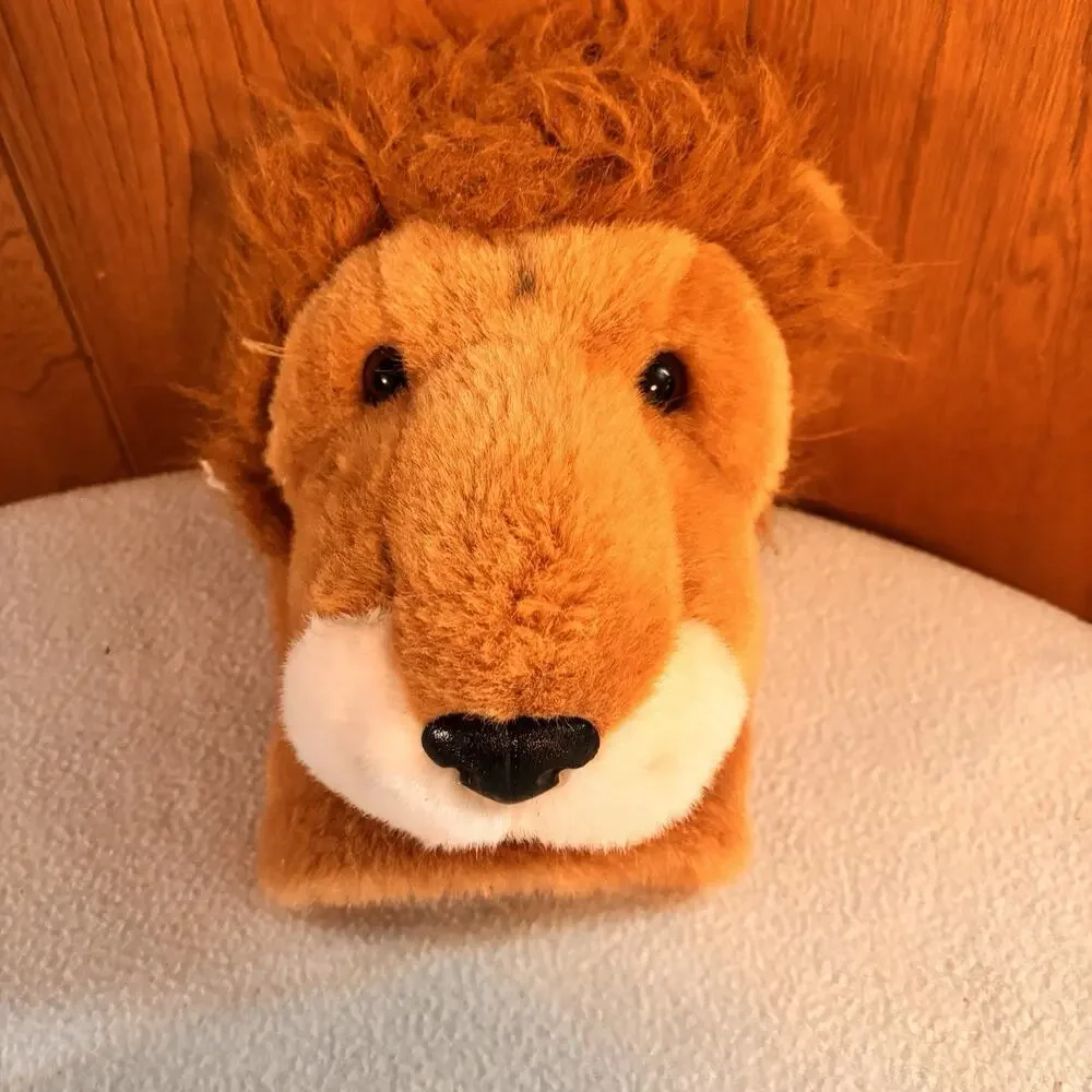 Russ Lion Hand Puppet Plush Brown Mane Soft Stuffed Animal Toy Vintage
